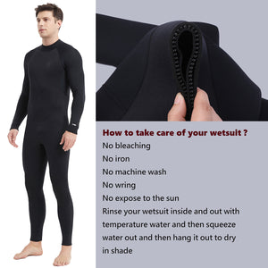 Lemorecn Ultra Stretch 5mm Men's CR Neoprene Wetsuit Full Body Diving Snorkeling