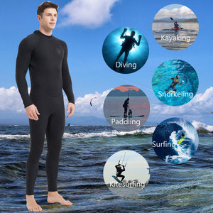 Lemorecn Ultra Stretch 5mm Men's CR Neoprene Wetsuit Full Body Diving Snorkeling