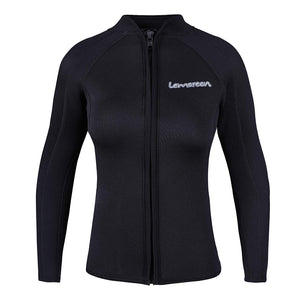 Lemorecn Women’s 3mm Wetsuits Jacket Long Sleeve Neoprene Wetsuits Top