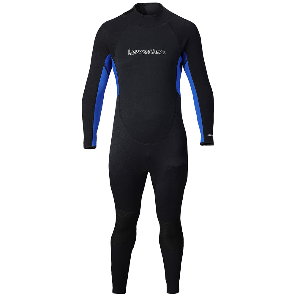 Lemorecn Mens Full Wetsuit Neoprene 3/2mm Jumpsuit Long Sleeve Diving